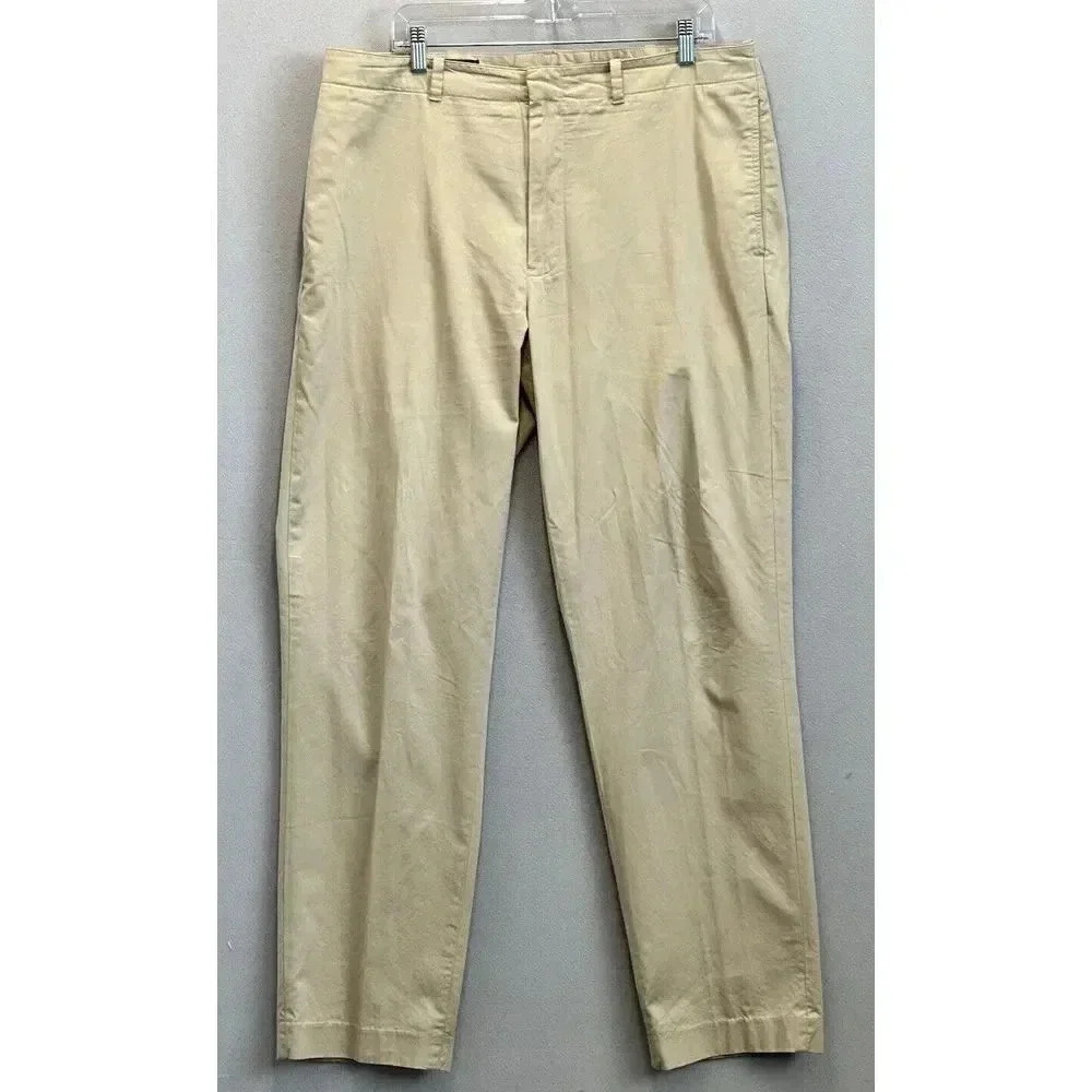 Vintage Polo Ralph Lauren Men's Sz 36x32 Khaki Beige Chino Classic Fit Pants